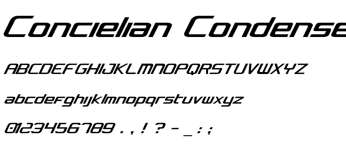 Concielian Condensed font